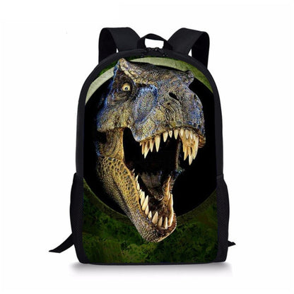 FORUDESIGNS Dinosaur 3D Printing Set School Backpacks for Boys Orthopedic Satchel Schoolbag Children Kids Shoulder Book Bag