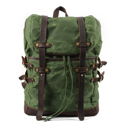 Canvas Men Bag Casual Shoulder Backpack Men Waterproof Outdoor Travel Bag Student Schoolbag