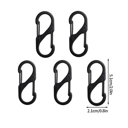 5PCS S Type Carabiner Anti-Theft Aluminum Alloy