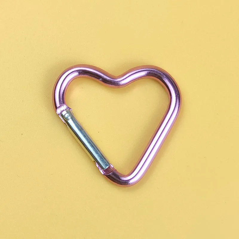 1 Pcs Heart-shaped Aluminum Carabiner Key Chain