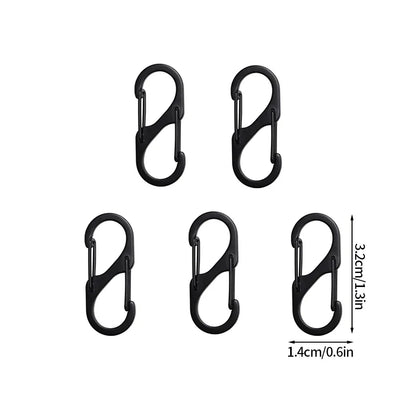 5PCS S Type Carabiner Anti-Theft Aluminum Alloy