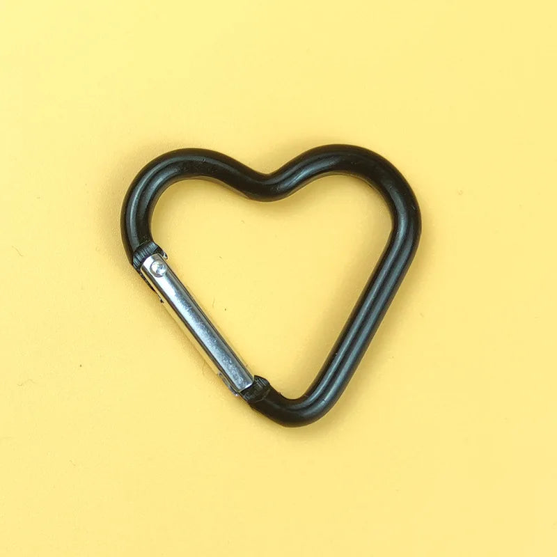 1 Pcs Heart-shaped Aluminum Carabiner Key Chain