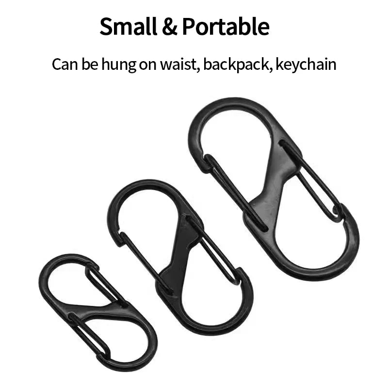 5PCS S Type Carabiner Anti-Theft Aluminum Alloy